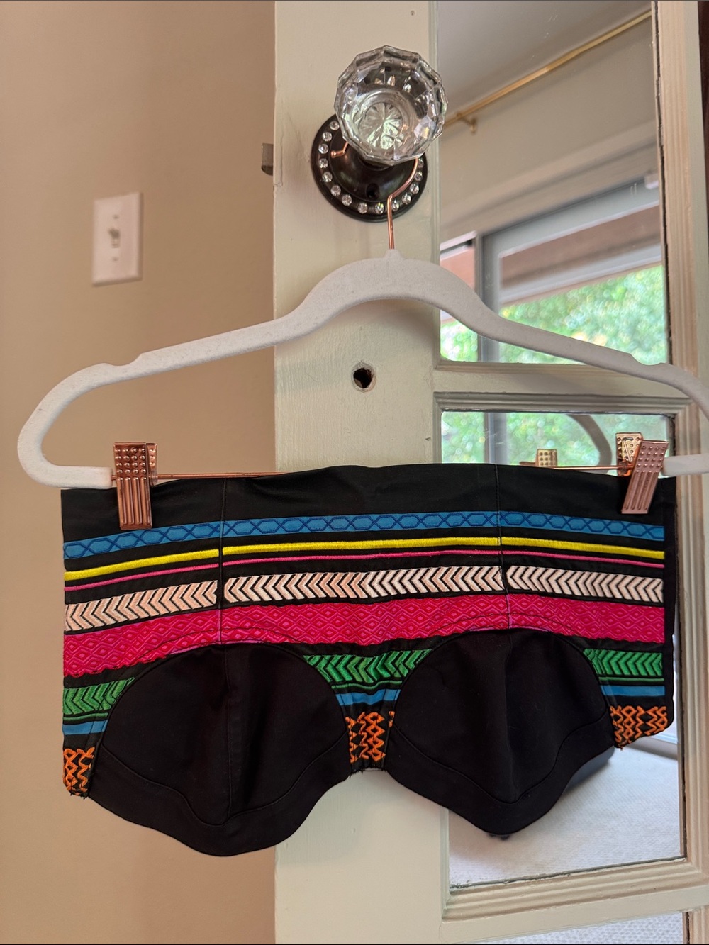 H&M Women’s Black Multi-Stripe Bandeau Top